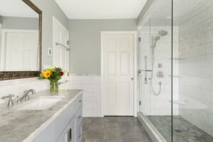 Calm, spa-like bathroom renovation